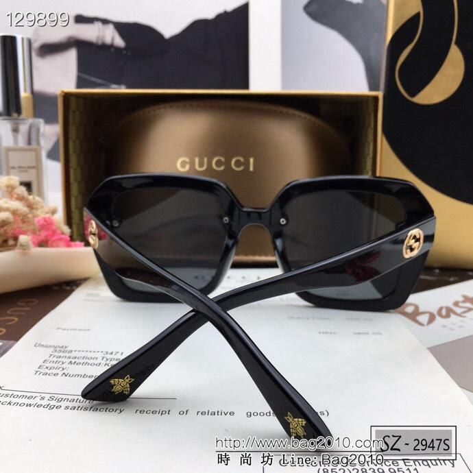GUCCI古馳 2019新款 古奇小蜜蜂爆款太陽鏡 遮擋有害光線防輻射 出行旅遊搭配衣服必備品 2974S  lly1612